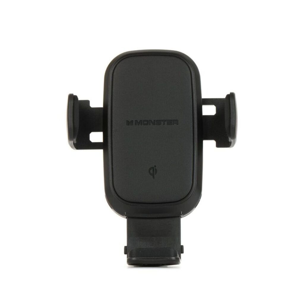 Open Box - Monster -  15Watt Wireless Charging Car Mount Dash an Black